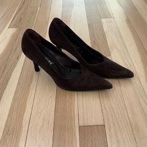 Versani brown suede 2 inch heel